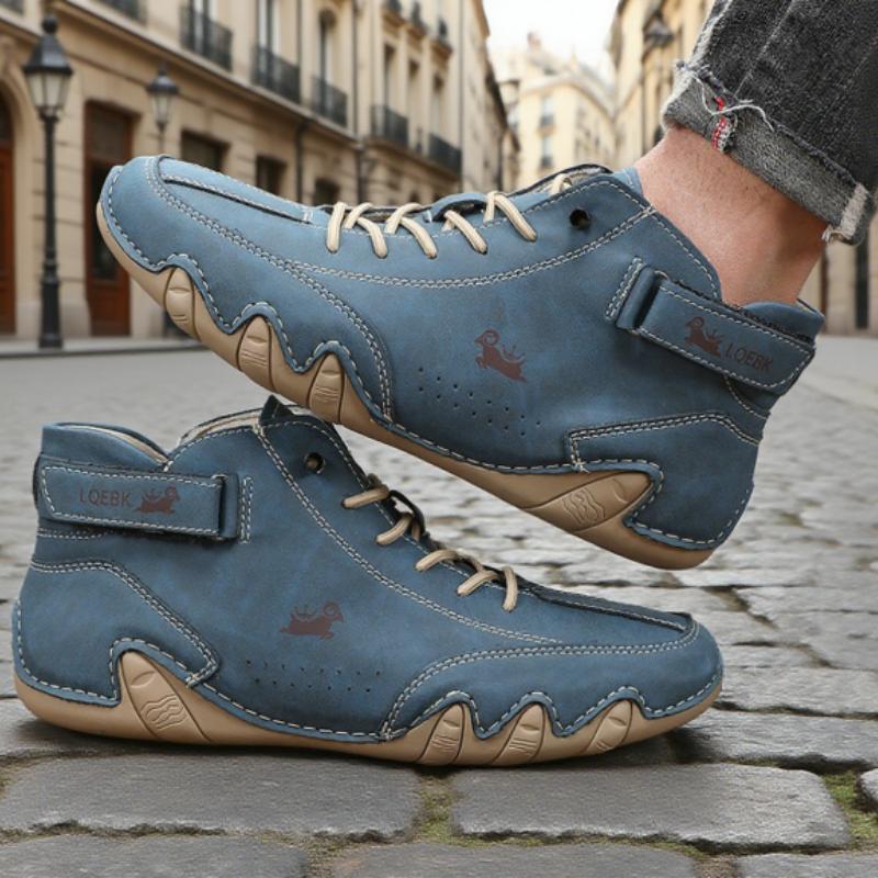 Spring  Autumn Men's Low Cut Bare Boots Fashionable Retro Classic Anti Slip Casual Loafers Soft Comfort  Driving Walking Shoes