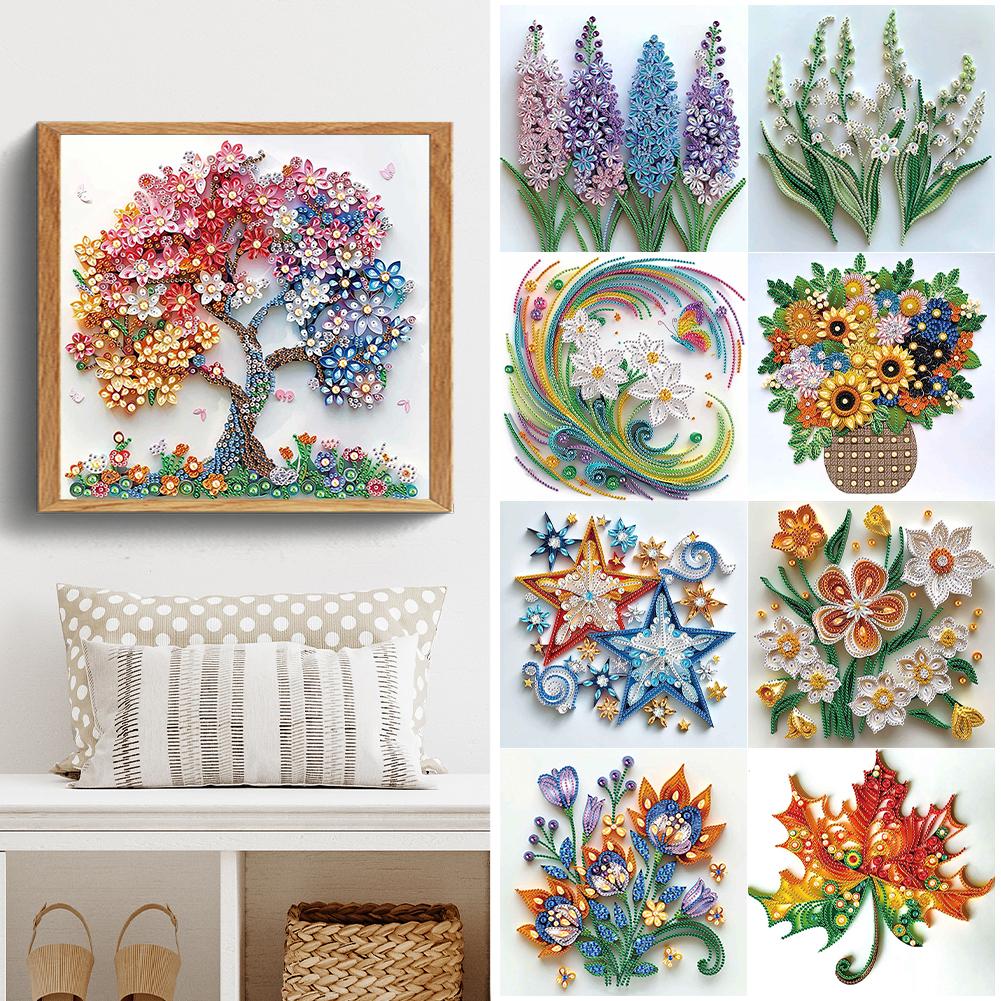 5D DIY Partial Special Shaped Drill Diamond Painting Kit Plant Decor30x30cm