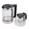 Electric Turkish Tea Maker 2000W Borosilicate Glass Tea Kettle Stainless Steel Infuser 2L Kettle 0.8L Teapot Capacity
