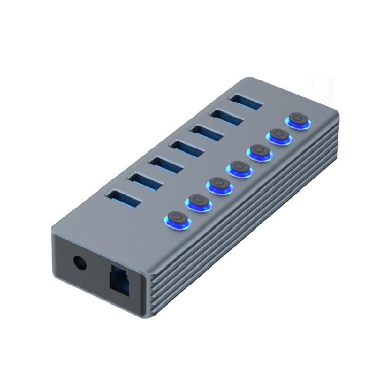 

USB Hub USB3.0 Fast Speed Transmission 7 Port Hub Splitter 1 to 7 USB3.0 Hub Multi-port Notebook Desktop 1