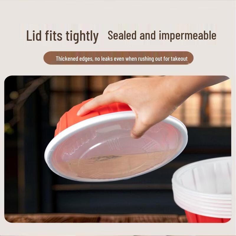Hundan Disposable Wheat Straw Takeout Bowls with Lids