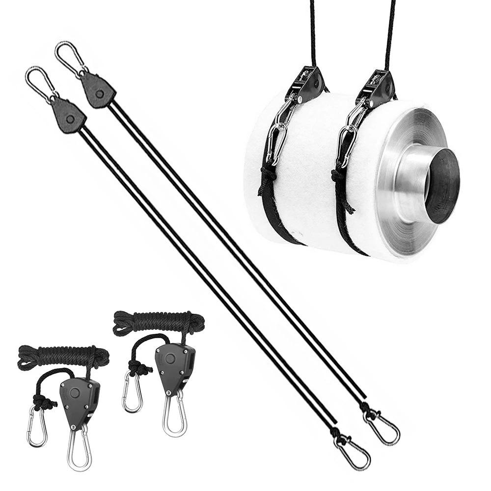 2/4pcs Rope Clip Hanger Reinforced Adjustable Height Anti-Loose Design Gears Clip For Hanging Plants Growing Light Fixtures