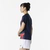 Game Short Dynamotion Officially Approved by the Japan Badminton Dress Size L Women's Tennis/Badminton Shirt, Sleeve, Moisture-Wicking, Quick-Drying,