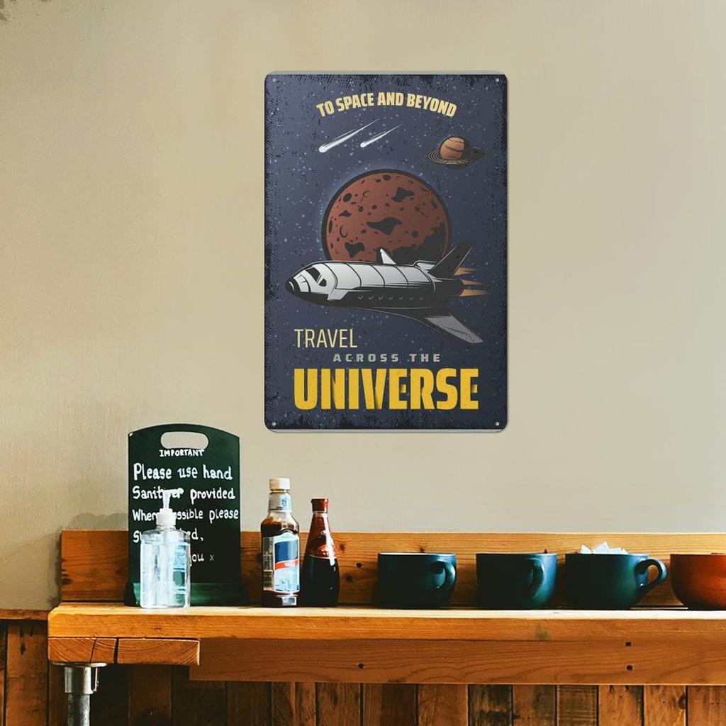 1 Pack Aged Retro Metal Sign with Distressed Rust Look for Interior Design Corners, Options Include 20x30cm or 30x40cm