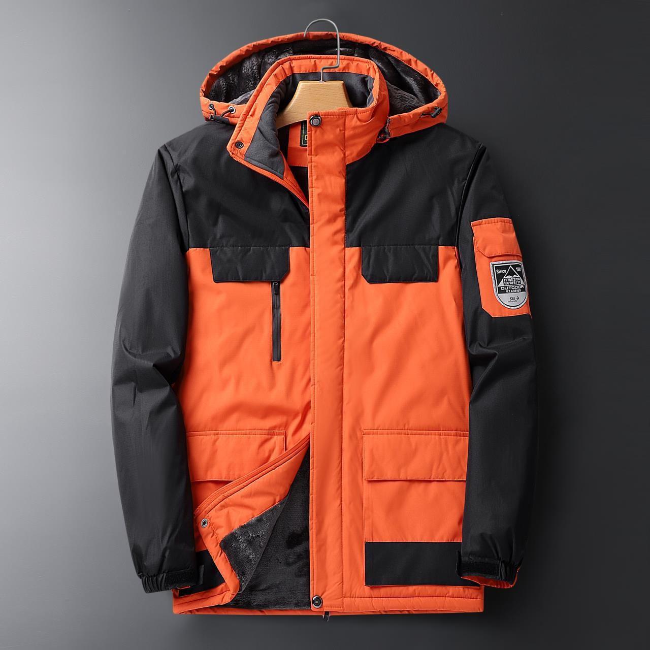 

Повседневная мужская хлопковая куртка с капюшоном, универсальная, зимняя теплая 9XL is suitable for about 255-140 kg