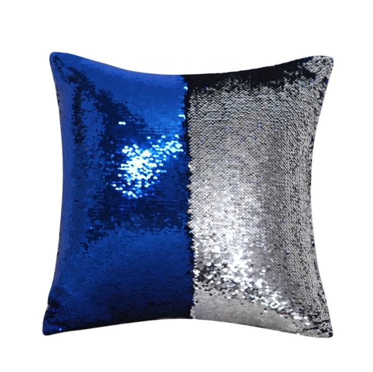 two tone sequin cushion