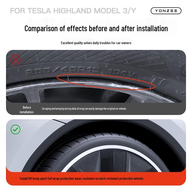 Acessórios Protetor de Anel de Cubo de Roda 19" 20" para Tesla Model 3/Y