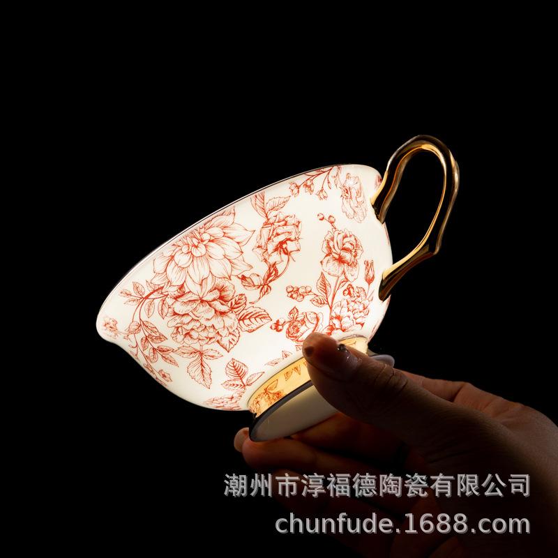 Paryski Róż Porcelana Kostna Filiżanka Spodek Zestaw Filiżanka do Kawy Pudełko Prezentowe Premium Filiżanka do Popołudniowej Herbaty Spodek Łyżeczka Prezenty Ślubne