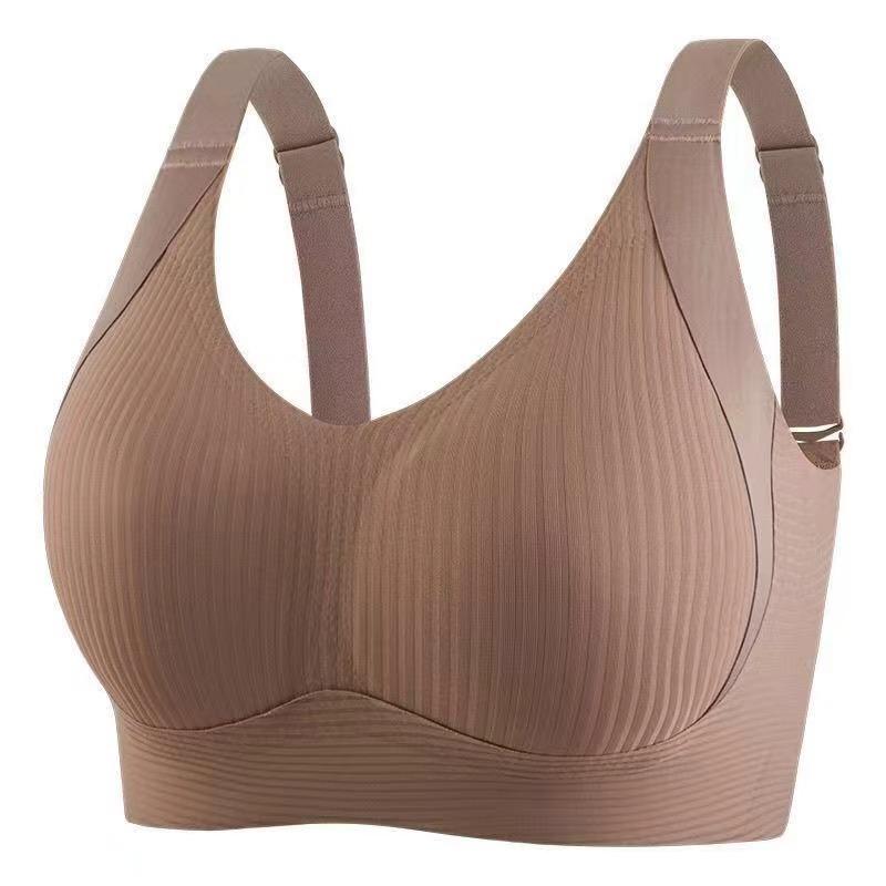 Dámská push-up podprsenka, bezešvé spodní prádlo bez kostic, jednoduchá jednobarevná podprsenka