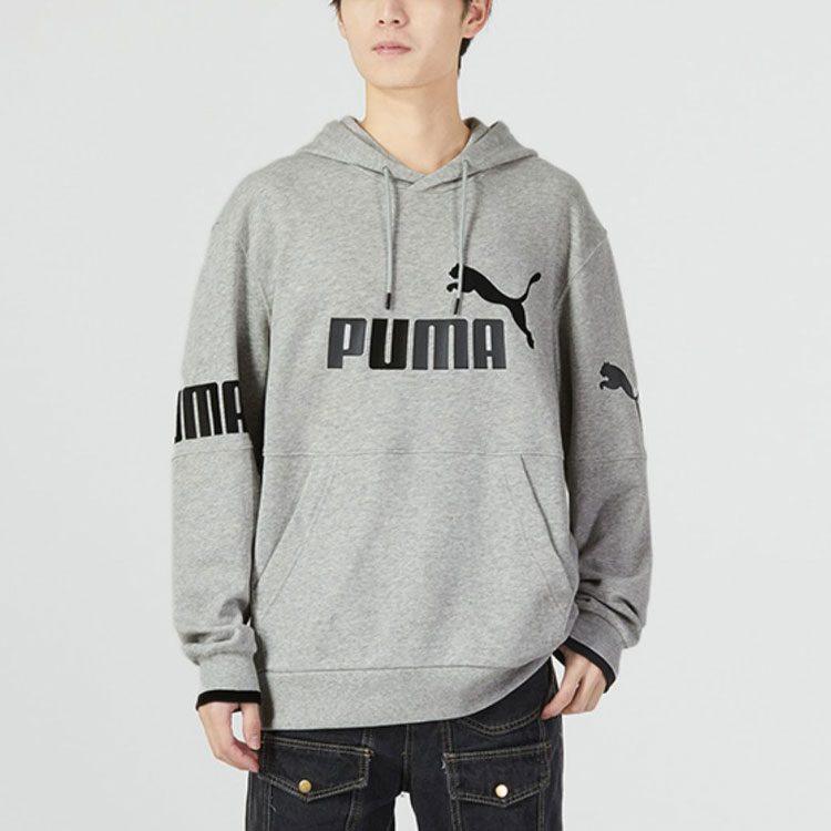 PUMA Sweatshirts Men's Gray Hooded Moderate Regular 676667-04