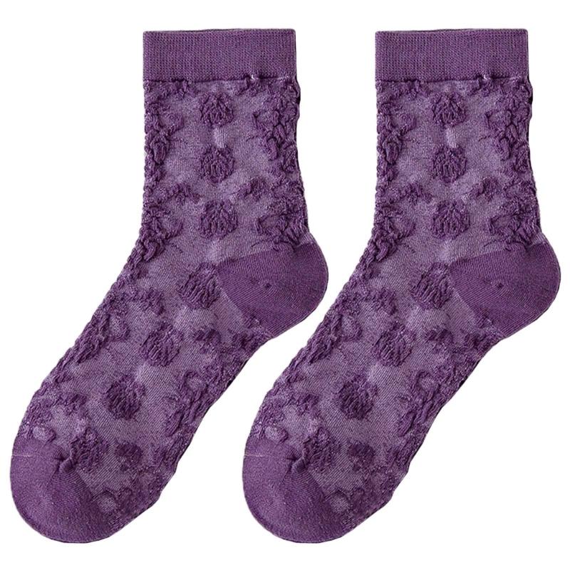 Womens Cotton Socks, 1 Pair Womens Fun Novelty Crew Colorful Patterns Soft Breathable Fashion Casual Socks