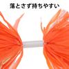 CAPASTEC 2 Pieces Cheerleading Pom Poms Cheerleader Pom Poms with Baton Handle 36cm Cheer Pom Poms Sports Team Spirit Cheering Colorful Orange