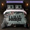 Set Biancheria da Letto 3 Pezzi Stampa Linkin Park Copripiumino con Due Federe Biancheria da Letto Morbida per Camera da Letto Domestica