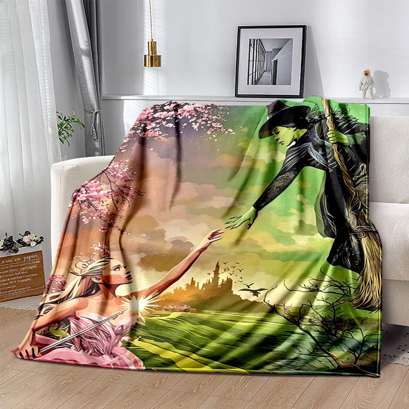 Wicked Flannel Blanket Soft Warm All-Season Throw, Design for Camping, Car Travel, Hiking Sofa, Bed, Office Perfect Gift for Parties