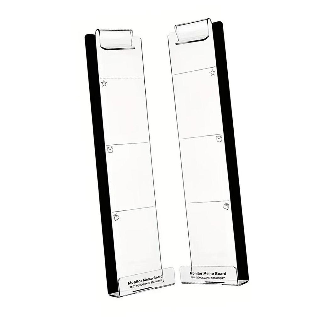 2Pcs Monitor Memo Boards Portable Fashion Acrylic Screen Mounted Memo Pads