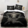Baphomet Satan Demon Evil Duvet Cover Set Horror Evil Monster Bedding Set Full King Size Comforter Cover Christmas Navidad Gift