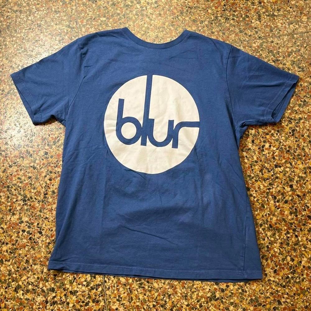 

Винтажный стиль Футболка с коротким рукавом для концерта тура Blur Королевский цвет KV36512 Унисекс XXL