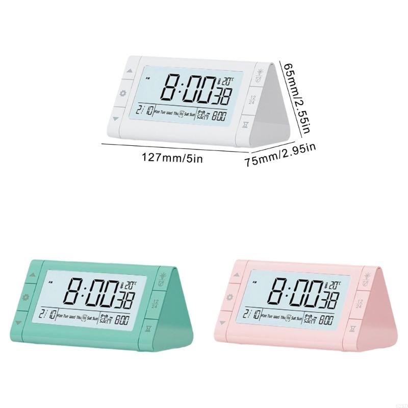 62KD Multipurpose Silents LED Digital Clock with Time and Temperature for Work and Rest