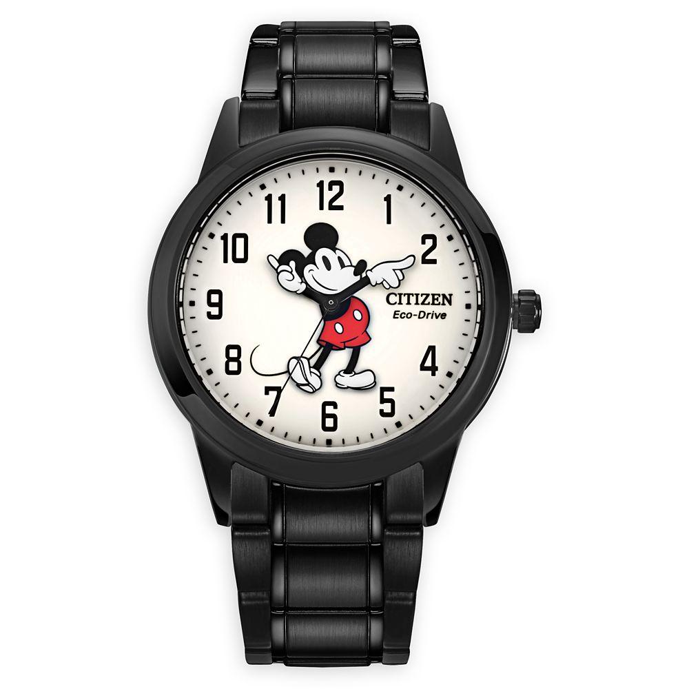 Disney Official Product Mickey Mouse Stainless Steel Eco-Drive Watch Adults Citizen.