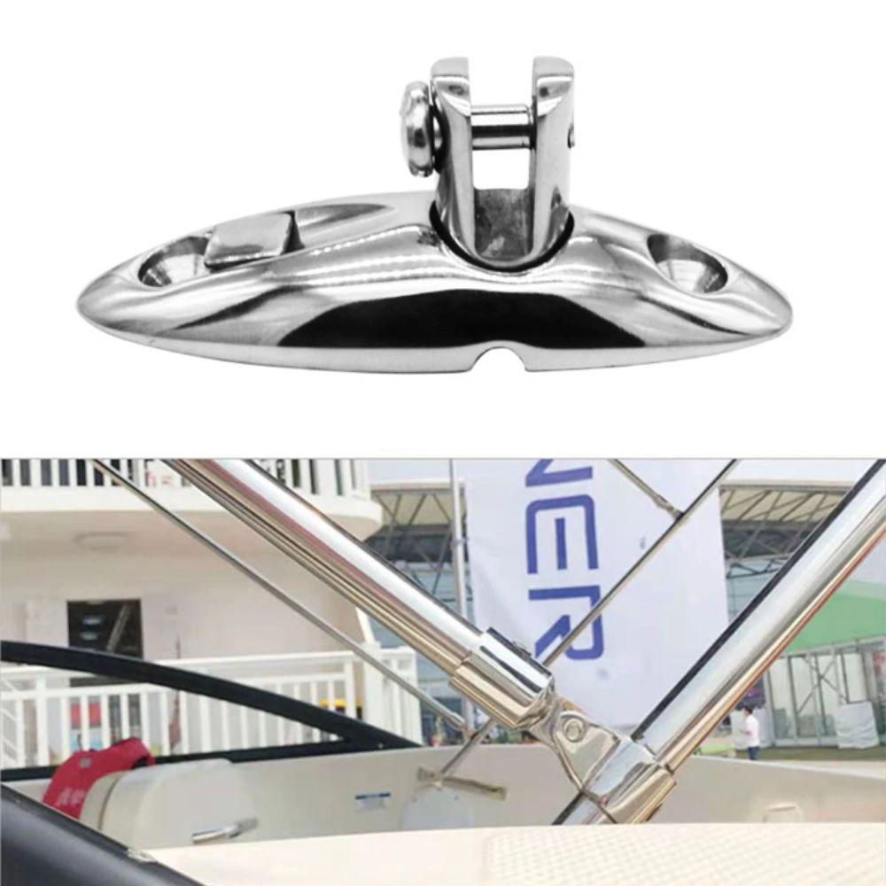 Solid 316 Stainless Steel Boat Swivel Deck Hinge Bimini Top Swivel  Top Hardware Installation
