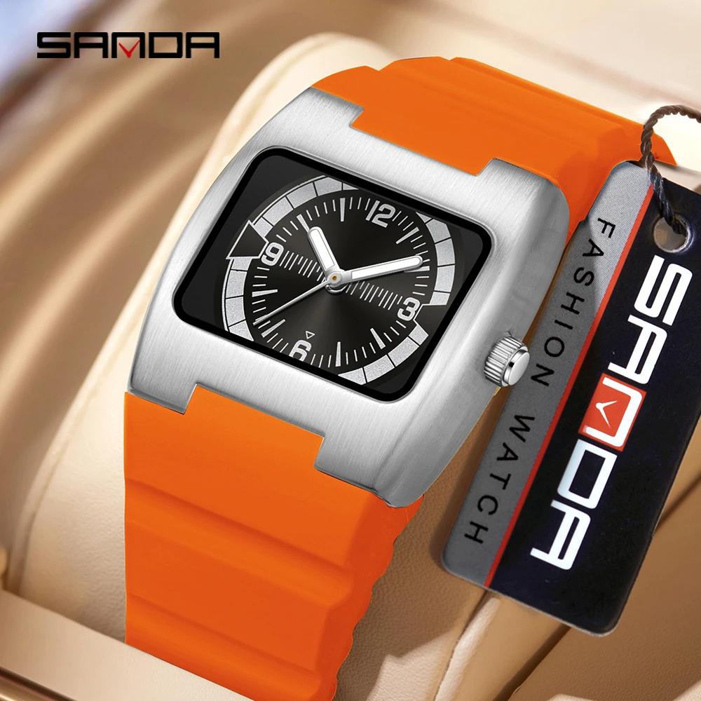 SANDA 3280 Fashion Men's Quartz Watch Creative Wristwatch Simple Waterproof Casual Watches for Man reloj hombre -2