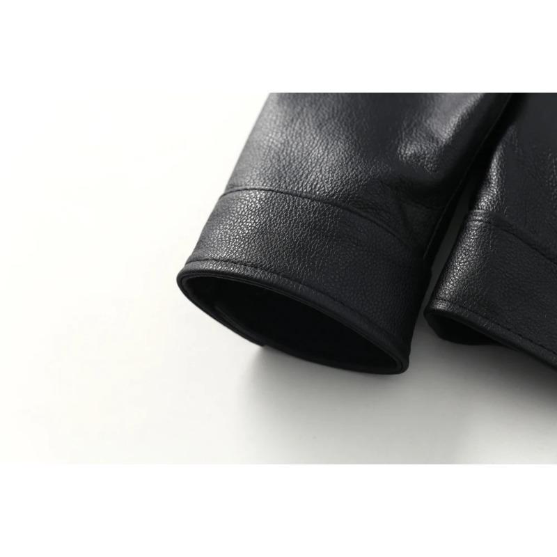 Chinese Size Men Leather Jacket 100% Real Cowhide Black Brown Men's Genuine Leather Coat Male Skin Clothing Autumn Spring Asian Size M601