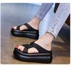 Fashion 2024 European American New Top Quality Thick Bottom Sponge Cake Anti slip and Height increasing Soft Bottom Beach Women Sandals