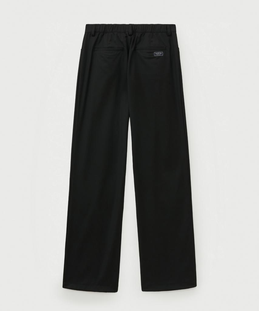 Seteo Classic One-Pleat Easy Pants Black