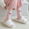 Cute Eyes Plush Dot Socks Soft Thicken Warm Socks Ins Mink Fur Socks  Girls