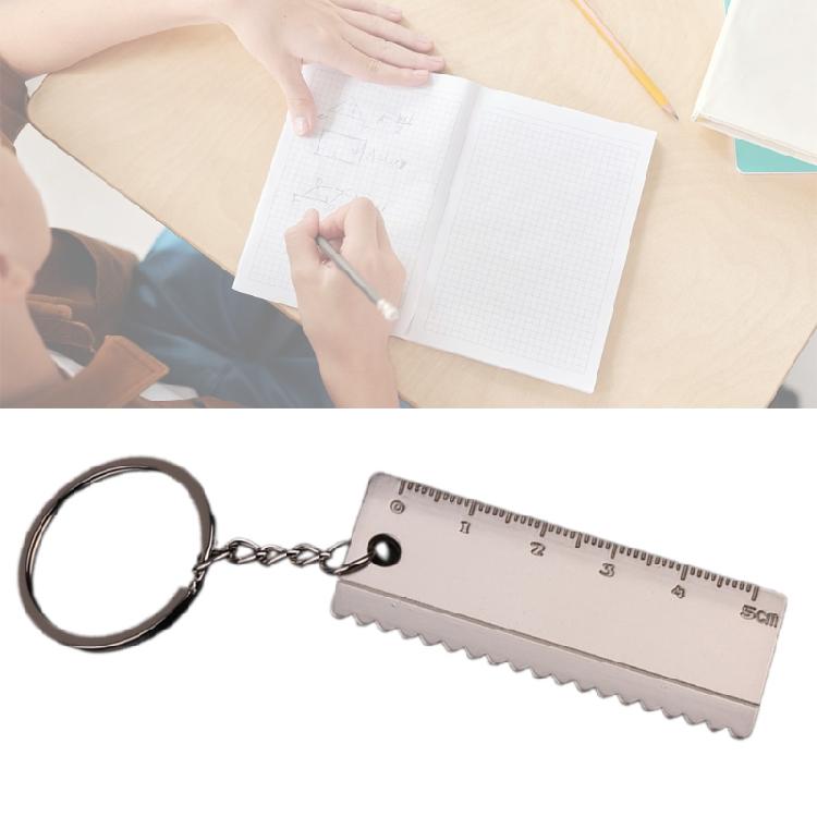 Brass Ruler with for Key Chain Ring Small Measuring Tool 5 Centimeters Gift Pres