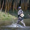 LITTLE PRESENTS River Watcher Shoulder Bag B-24 Black Camo Medium
