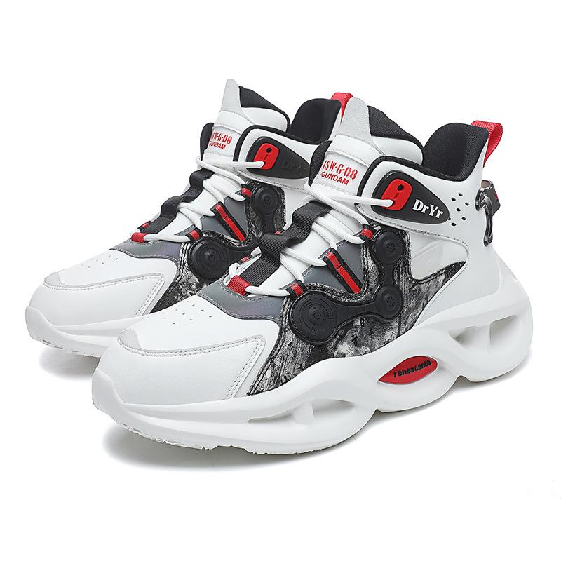 Large Size Winter New High-top Leather Dad Shoes Lightweight Platform Casual Sports Basketball Shoes Men's Shoes