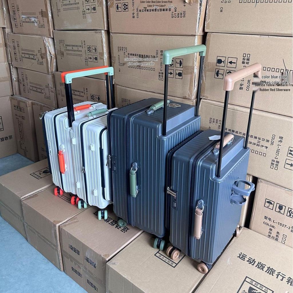 5022 Explosion-Proof 28-Inch Check-in Zipper Suitcase with Side Opening and Deep Compartment.
