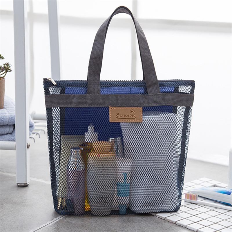 Mesh Make-up Toilettenartikel Aufbewahrungsbeutel Handtaschen Tragbare Reise Waschen Körper Dusche Werkzeuge Organizer Hängende Kosmetik Organizer Tasche