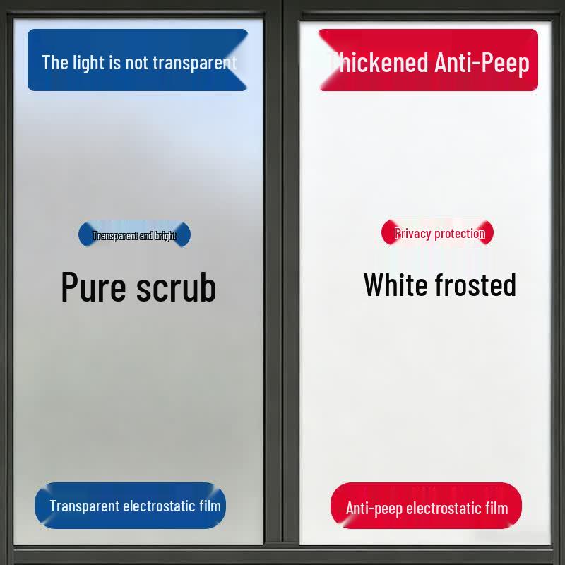 Frosted Static Cling Privacy Window Film