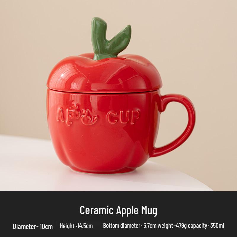Adorable Pumpkin Ceramic Mug Set with Lid & Spoon for Students