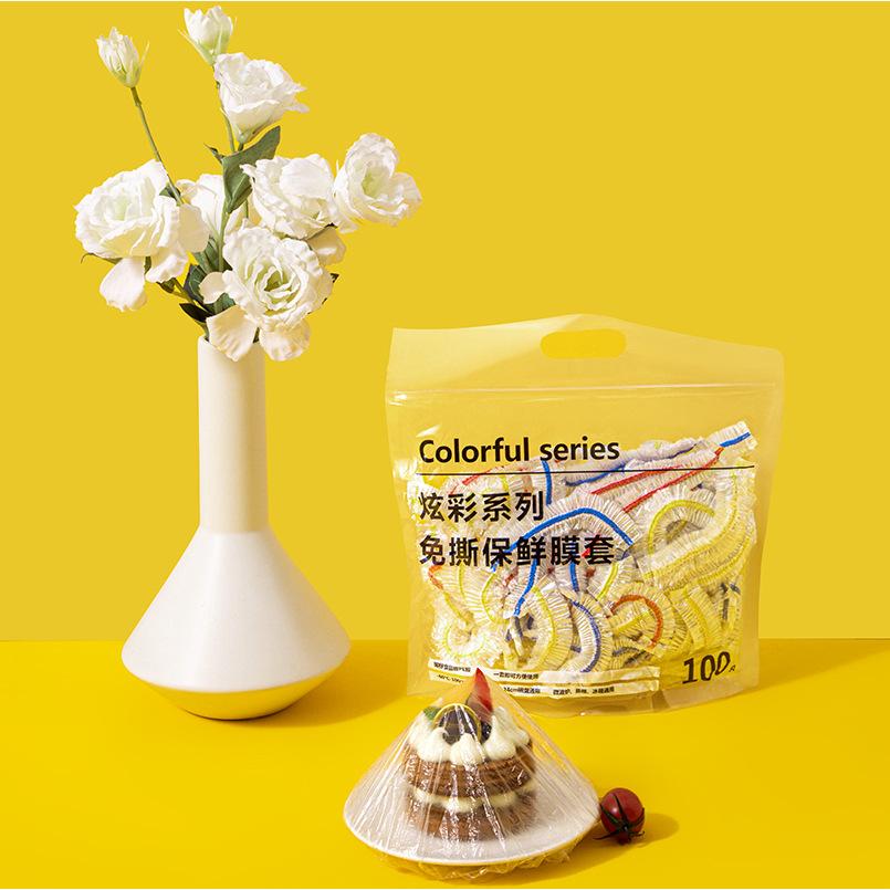 Disposable vegetable cover, household food grade plastic wrap cover, refrigerator anti-odor fresh-keeping cover, dust-proof meal insulation cover