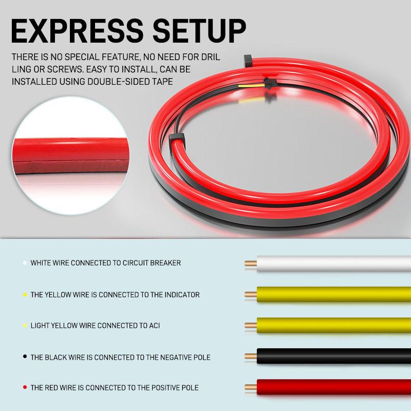 Car High Position Brake Lights Multi-mode Warning Tail Lamp Turn Signal LED Strips Auto High Mount Brake Stop Lights 90/100CM