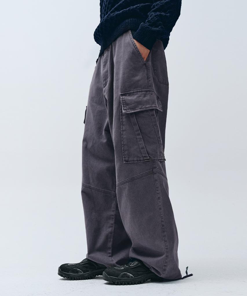 INTEMPOMOOD Nutty Cargo String Pants_Dark Purple