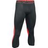 HeatGear Supervent 2.0 Logo Pattern Slim Fit 3/4 Sports Pants Men Bottoms Black Orange 1289581-016