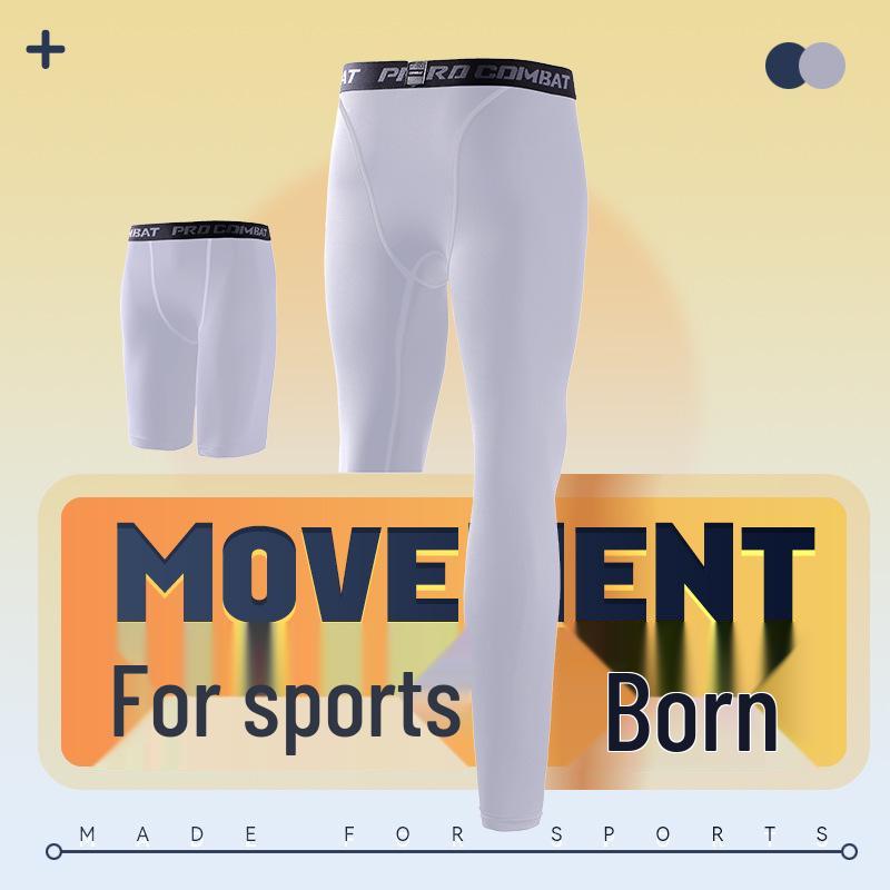 Pánské rychleschnoucí fitness legíny: Sedmibodové běžecké a basketbalové základní kalhoty