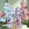 1PC Trust In The Lord Butterfly Art 750ml Color Plastic Sports Water Bottle Leakproof Flip Straw Lid Suitable for Sports Office Home Use