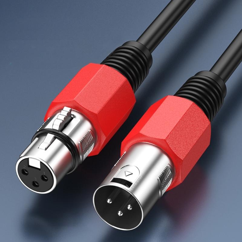 3Pin Microphone Extension Cable Adapter 3Pin Female to Male 3Pin Microphone Connectors for Speakers Mixer Amplifier