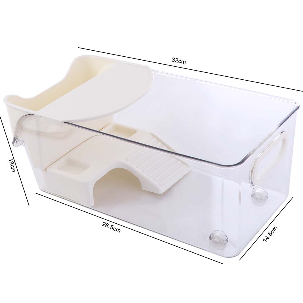 Basking Area Turtle Tank Transparent Turtle Breeding Box Habitat Box Crab Tank  Habitat