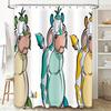 Animal Cartoon Shower Curtain Cute Cow Design for Bathroom Decor Waterproof Fabric with Hooks Various Sizes Available