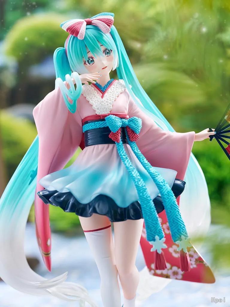 In Stock Original TENITOL New Tokyo Series Hatsune Miku Kimono Desktop Cute Anime Action Figure Toy Gift Model Collection