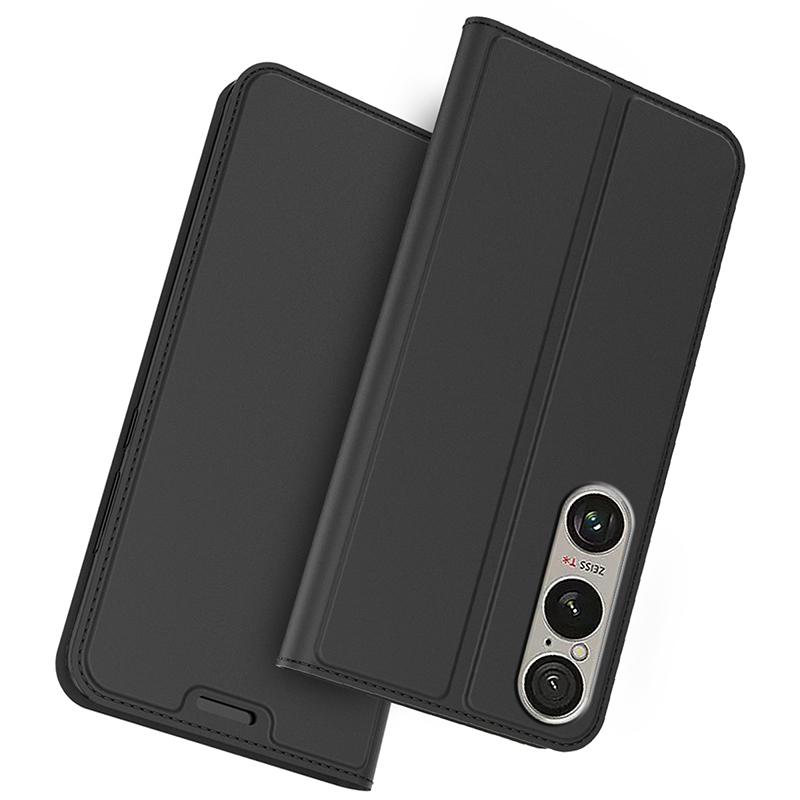 

Для Sony Xperia 1 VI Чехол Кожаный Чехол-книжка с магнитной застежкой Black