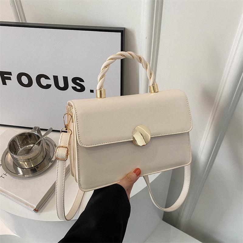 2024 Trendy Street Style Pu Leather Shoulder Bag Fashionable Square Flap Bag
