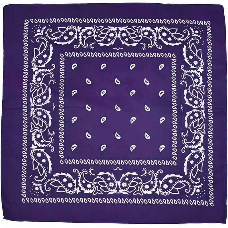 Unisex Herr Kvinnor Bomull Bandana Hårband Cowboy Herr Biker Sport Huvudbonader Handled Hårinpackning Enkelsidig Head Wrap Scarf Paisley