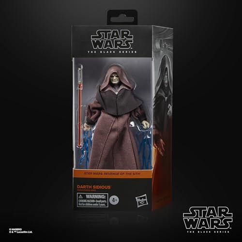 Hasbro Star Wars Black Series Darth Sidious, Star Wars Episode III: Revenge of the Sith Collectible 6-inch (15cm) Action Figure G0023, Authentic